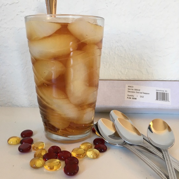 Dots Long Handled Ice Tea Spoon Dots Iced Tea Winco 12 Heavyweight - Picture 2 of 8